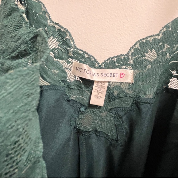 Victoria’s Secret Emerald green gown satin lace nwot L - Picture 4 of 10